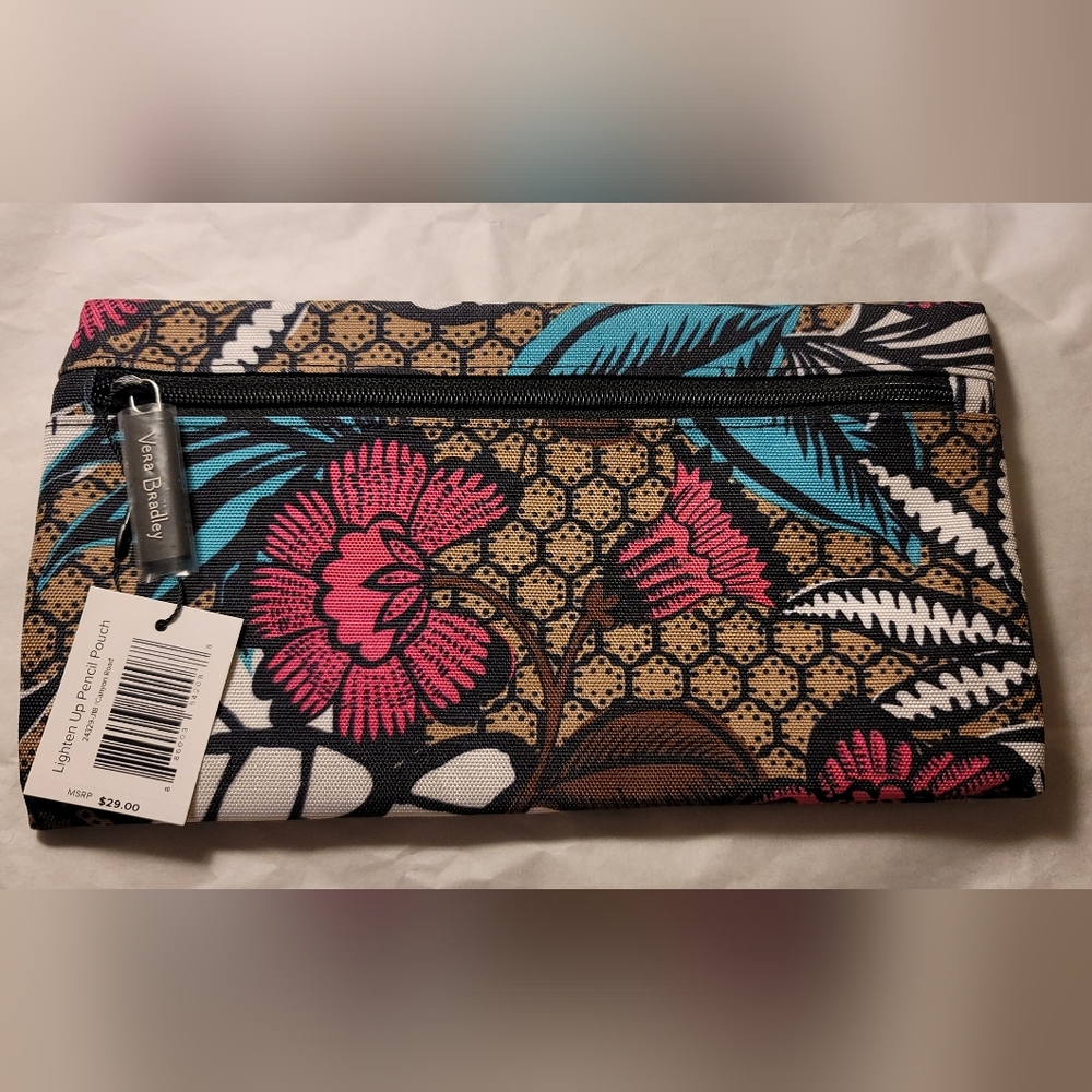 NWT Vera Bradley - Lighten Up Pencil Pouch - Canyon Road - Floral